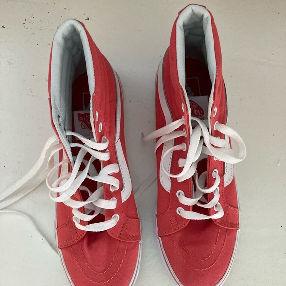 Vans - salmon pink high tops (only worn one time!) - Picture 2 of 4